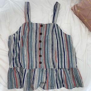 stripped tank top blouse !!